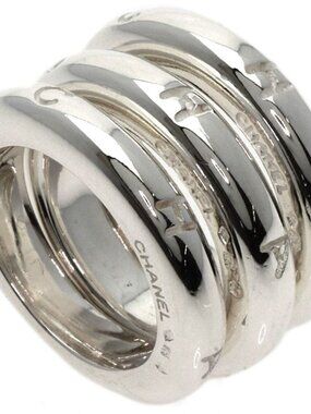 Chanel Logo Ring Silver
